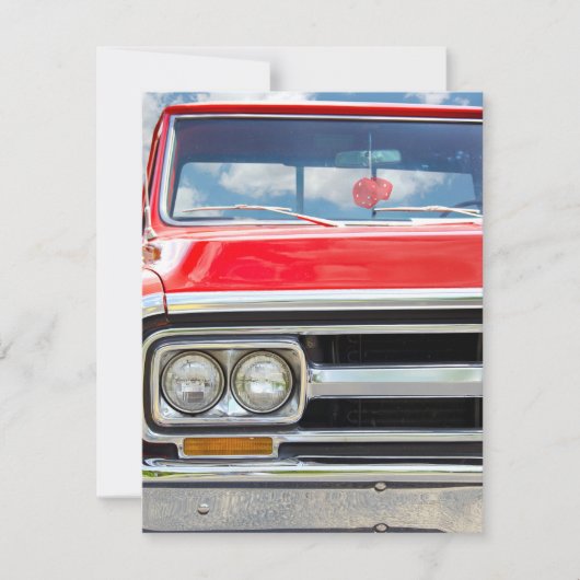 Retro Red Truck Geburtstagsparty Einladung (Vorderseite)