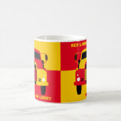 Retro Red Truck Gelber LKW Kitsch Kaffeetasse (Mittel)