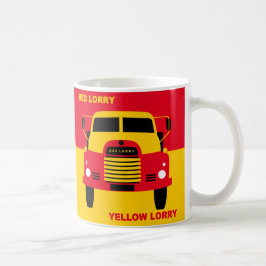 Retro Red Truck Gelber LKW Kitsch Kaffeetasse
