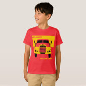 Retro Red Truck Gelber LKW T - Shirt (Vorne ganz)