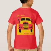 Retro Red Truck Gelber LKW T - Shirt (Rückseite)