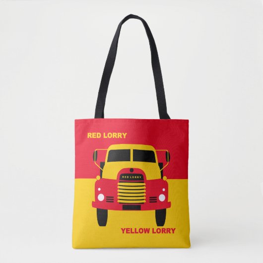 Retro Red Truck Gelber LKW Tasche (Vorderseite)