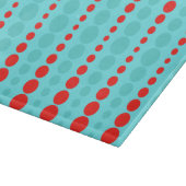 Retro Red & Turquoise Dots Cutting Board Schneidebrett (Ecke)