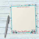Retro Red und Aquamarin Camper Notizblock<br><div class="desc">Mit diesem niedlichen personalisierten Notizblock mit einem Vintagen Camping-Design können Sie Listen erstellen,  Wegbeschreibungen oder Erinnerungen eintragen,  eine Nachricht senden oder von der Straße aus grüßen. Weitere koordinierende Elemente dieser Sammlung finden Sie unter Camp_and_Hütte auf Zazzle.</div>