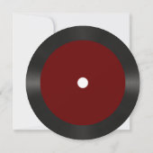 Retro Red Vinyl Record Hochzeit speichern das Datu Save The Date (Rückseite)