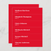 Retro Red Wedding Platzkarte DIY (Vorne/Hinten)