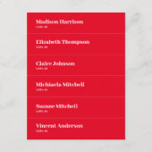 Retro Red Wedding Platzkarte DIY (Vorderseite)