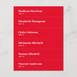 Retro Red Wedding Platzkarte DIY