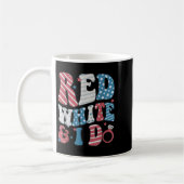 Retro Red White And I Do 4th Of July Bachelorette Kaffeetasse (Links)