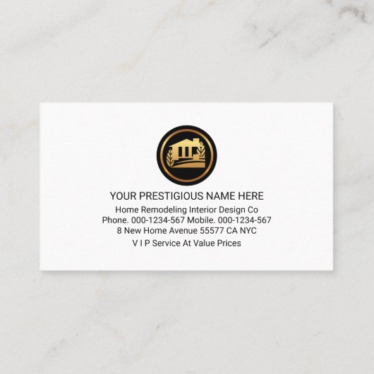 Retro Red White Gold Handyman Layers Visitenkarte (Rückseite)