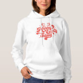 Retro Red White Merry alles Frohe Weihnachten Hoodie (Vorderseite)