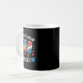 Retro Red White Peds Crew Ice Creme US Flag 4 Kaffeetasse (Vorderseite Links)