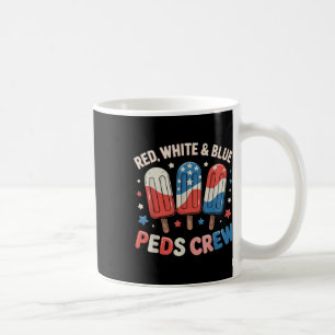 Retro Red White Peds Crew Ice Creme US Flag 4 Kaffeetasse