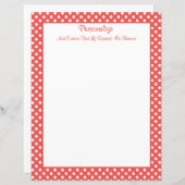 Retro Red & White Polka Dot Muster personalisieren (Vorne/Hinten)