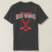 Retro Red Wings Hockey Team 1 T-Shirt (Design vorne)