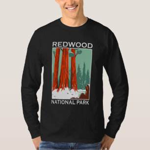 Retro Redwood Nationalpark Outdoor-Camping-Andenke T-Shirt