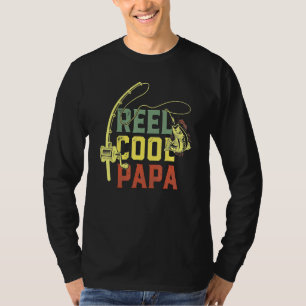 Retro Reel Cool Papa Fishing Vater Vatertag T-Shirt