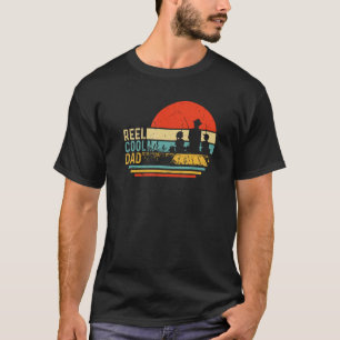 Retro Reel Cooler Papa Angeln Vatertag Daddy Fis T-Shirt