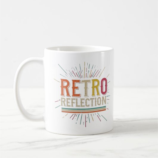 "Retro-Reflektion" Vintag Inspiriert Kaffeetasse (Links)