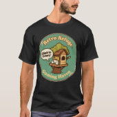 Retro Refuge Gaming Haven Pixel Treehouse T-Shirt (Vorderseite)