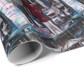 Retro-Regen-Gemälde von Alfred Fox Geschenkpapier (Rolleneckpunkt)