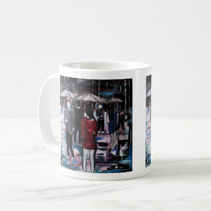 Retro-Regen-Gemälde von Alfred Fox  Kaffeetasse