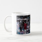 Retro-Regen-Gemälde von Alfred Fox Kaffeetasse (Links)