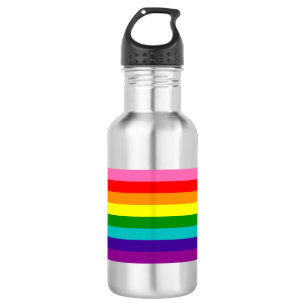 Retro Regenbogen 8 Stolz Edelstahlflasche