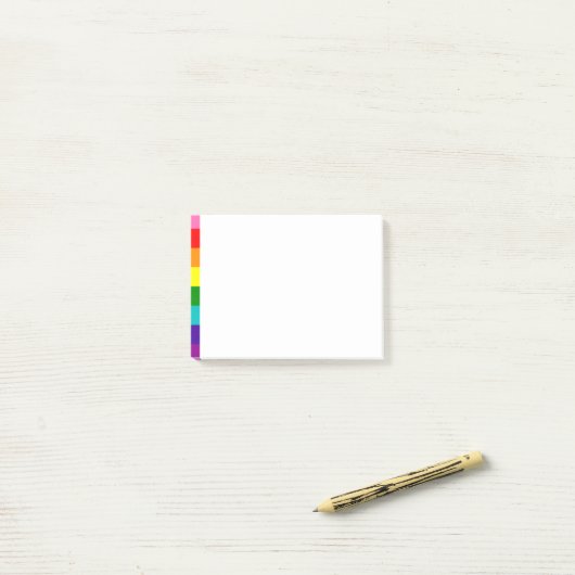 Retro-Regenbogen 8 - Stolz Post-it Klebezettel (Auf Schreibtisch)