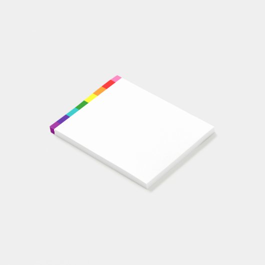 Retro-Regenbogen 8 - Stolz Post-it Klebezettel (angewinkelt)