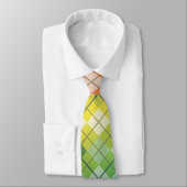 Retro-Regenbogen-Argyle-Karo-Muster Krawatte (Gebunden)