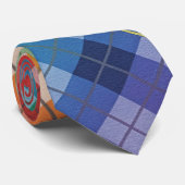 Retro-Regenbogen-Argyle-Karo-Muster Krawatte (Gerollt)