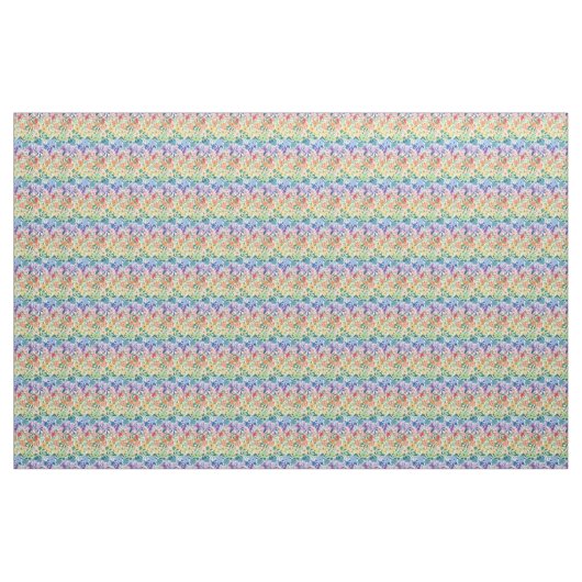 Retro-Regenbogen-Blume Blumenmuster Stoff (Yard (91,4 cm))