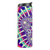 Retro-Regenbogen-Blume Thermosbecher (Nach links gedreht)