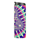 Retro-Regenbogen-Blume Thermosbecher (Nach rechts gedreht)