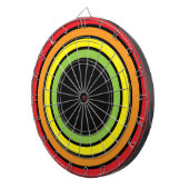 retro Regenbogen Dartscheibe (Vorderseite rechts)