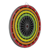 retro Regenbogen Dartscheibe (Vorderseite Links)
