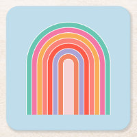 Retro-Regenbogen-farbiges Blau