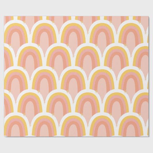 Retro-Regenbogen Geschenkpapier (Flach)