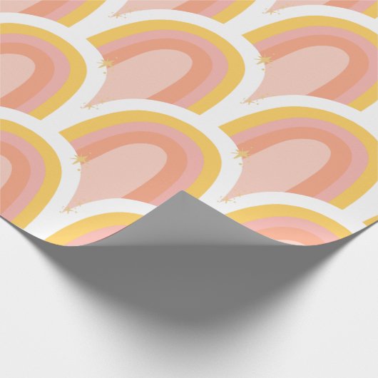 Retro-Regenbogen Geschenkpapier (Ecke)