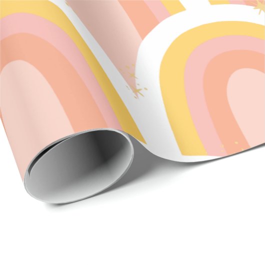 Retro-Regenbogen Geschenkpapier (Rolleneckpunkt)