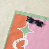 Retro, Regenbogen, Groovy Birthday, Strand Strandtuch (Beispiel)