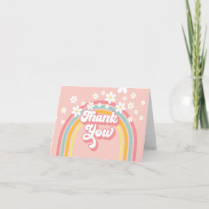Retro-Regenbogen Groovy Danke