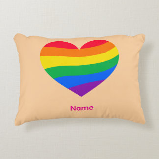 Retro-Regenbogen-Herz - Süße farbenfrohe abstrakte Dekokissen