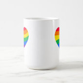 Retro-Regenbogen-Herz - Süße farbenfrohe abstrakte Kaffeetasse (Mittel)