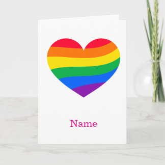 Retro-Regenbogen-Herz - Süße farbenfrohe abstrakte Karte