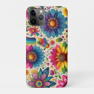 Retro-Regenbogen-Hippie-Blumenmuster Case-Mate iPhone Hülle