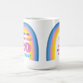 Retro-Regenbogen-Jahresgeburtstags-Kaffeetasse Kaffeetasse (Mittel)