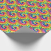 Retro Regenbogen-Krawatten-Muster Geschenkpapier (Ecke)