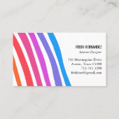 Retro-Regenbogen-Minimalistische Streifen Visitenkarte (Rückseite)